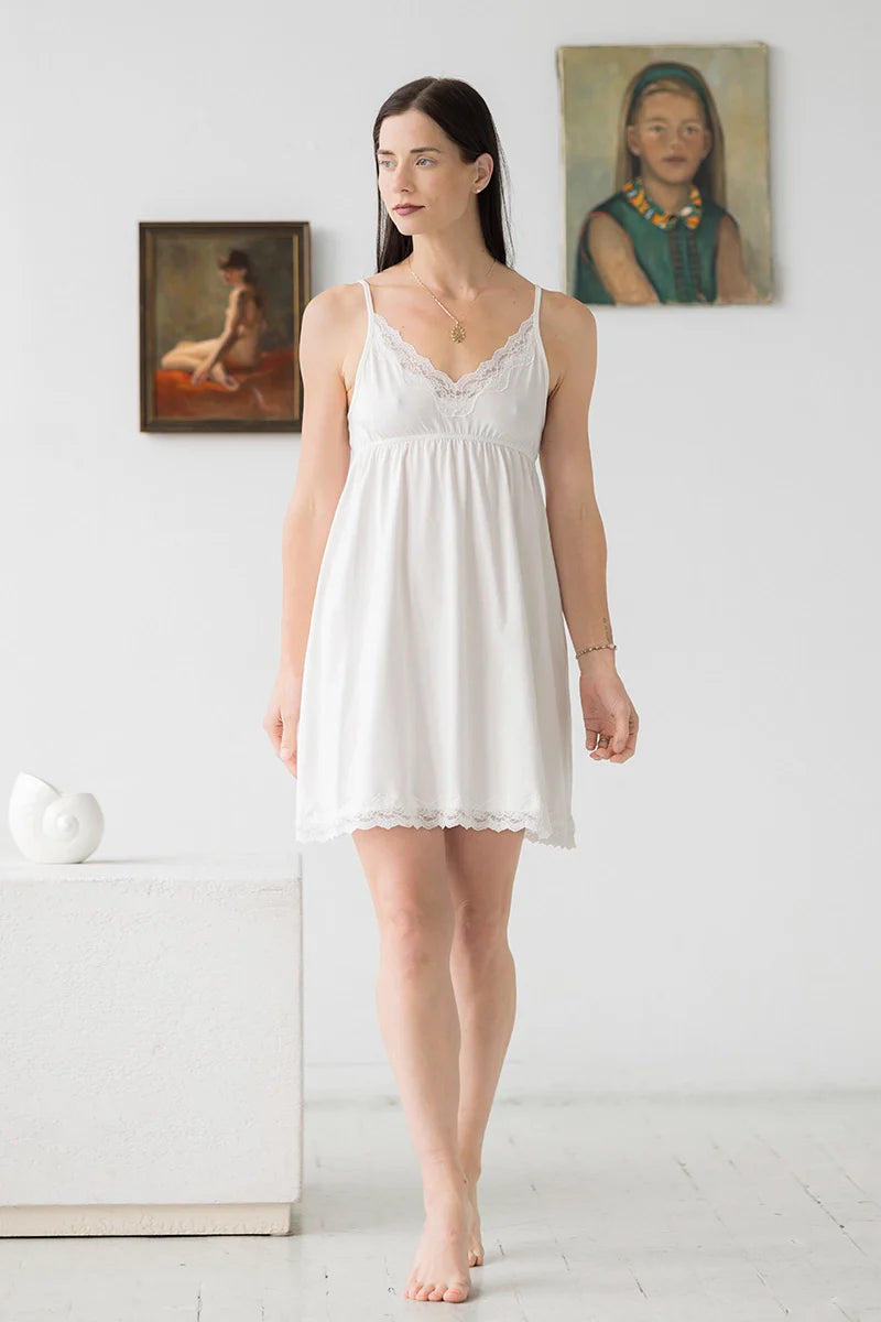 Ultra-Soft Brushed Pima Cotton Chemise Crafted from Clouds