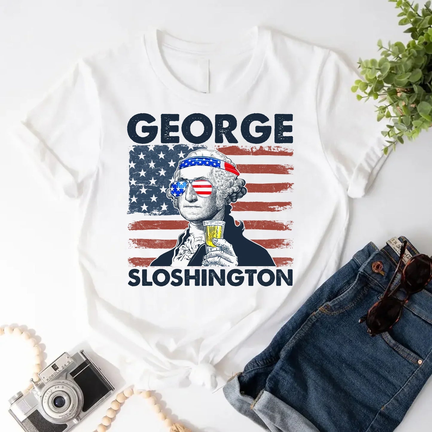 George Sloshington 4th of July Drinking Party Shirt