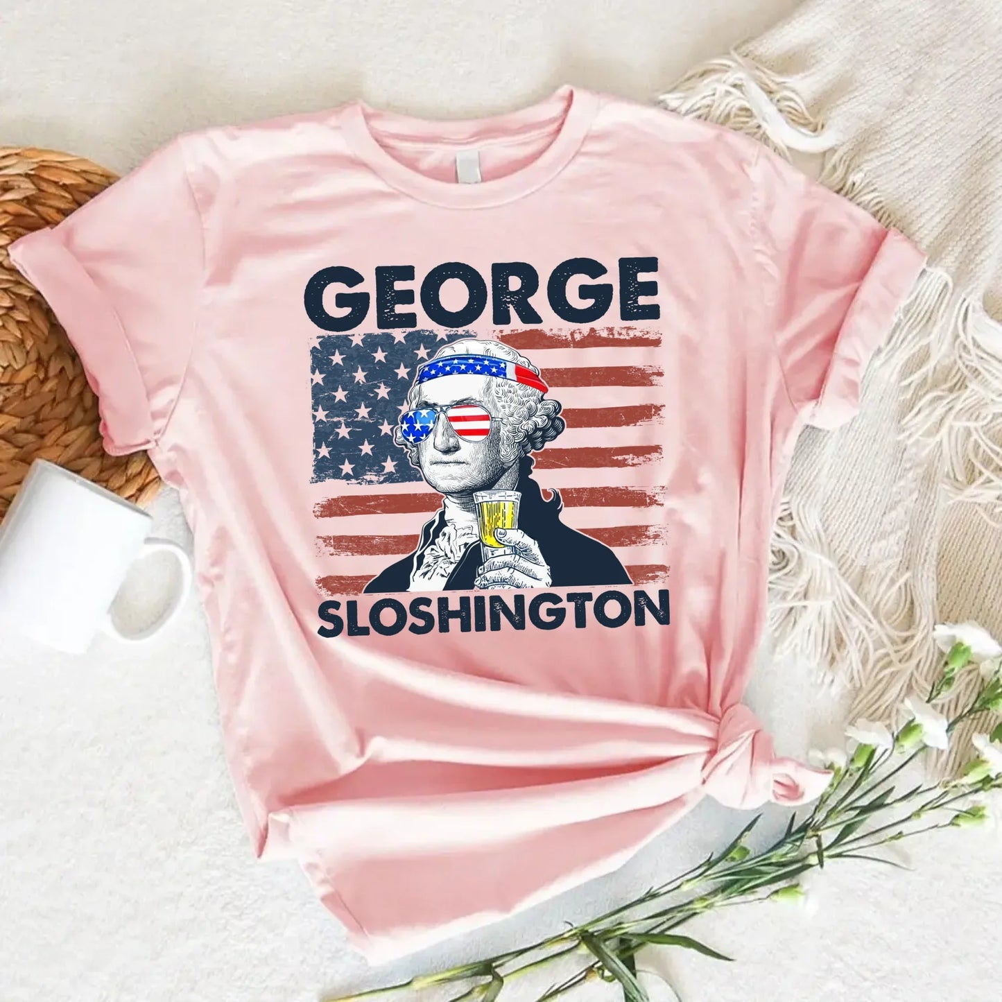 George Sloshington 4th of July Drinking Party Shirt