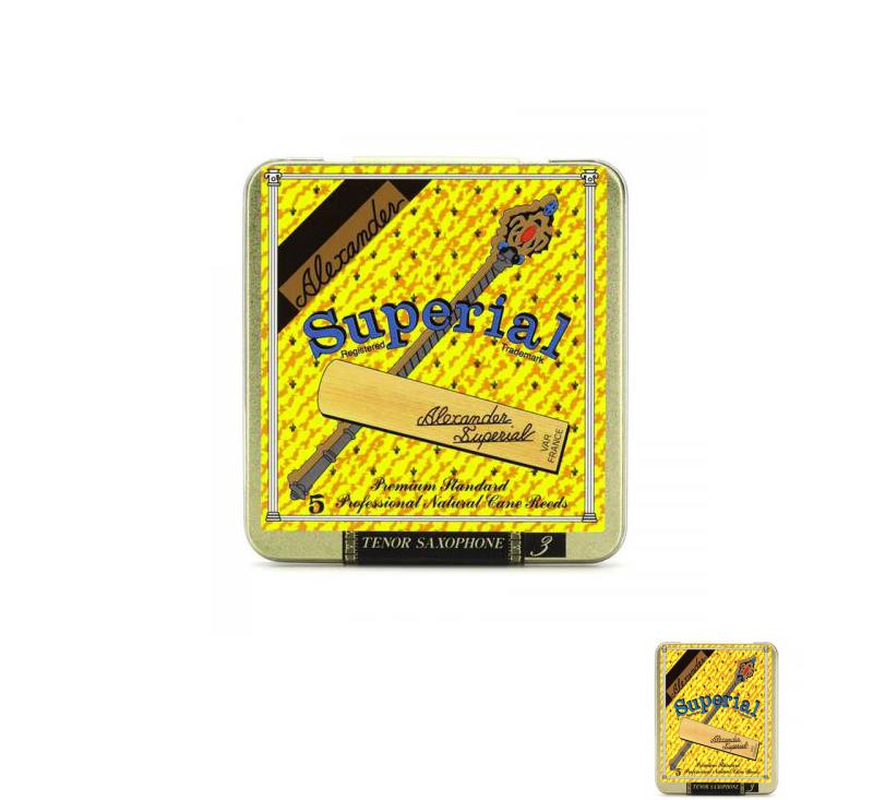 Alexander Reeds Superial 3.0 Strength Tenor Saxophone Reeds 5-pack