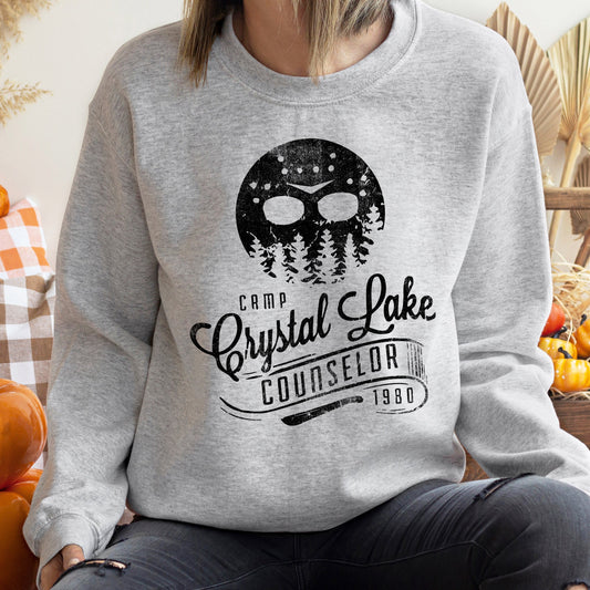 Crystal Lake Halloween Sweatshirt Cotton Polyester Blend