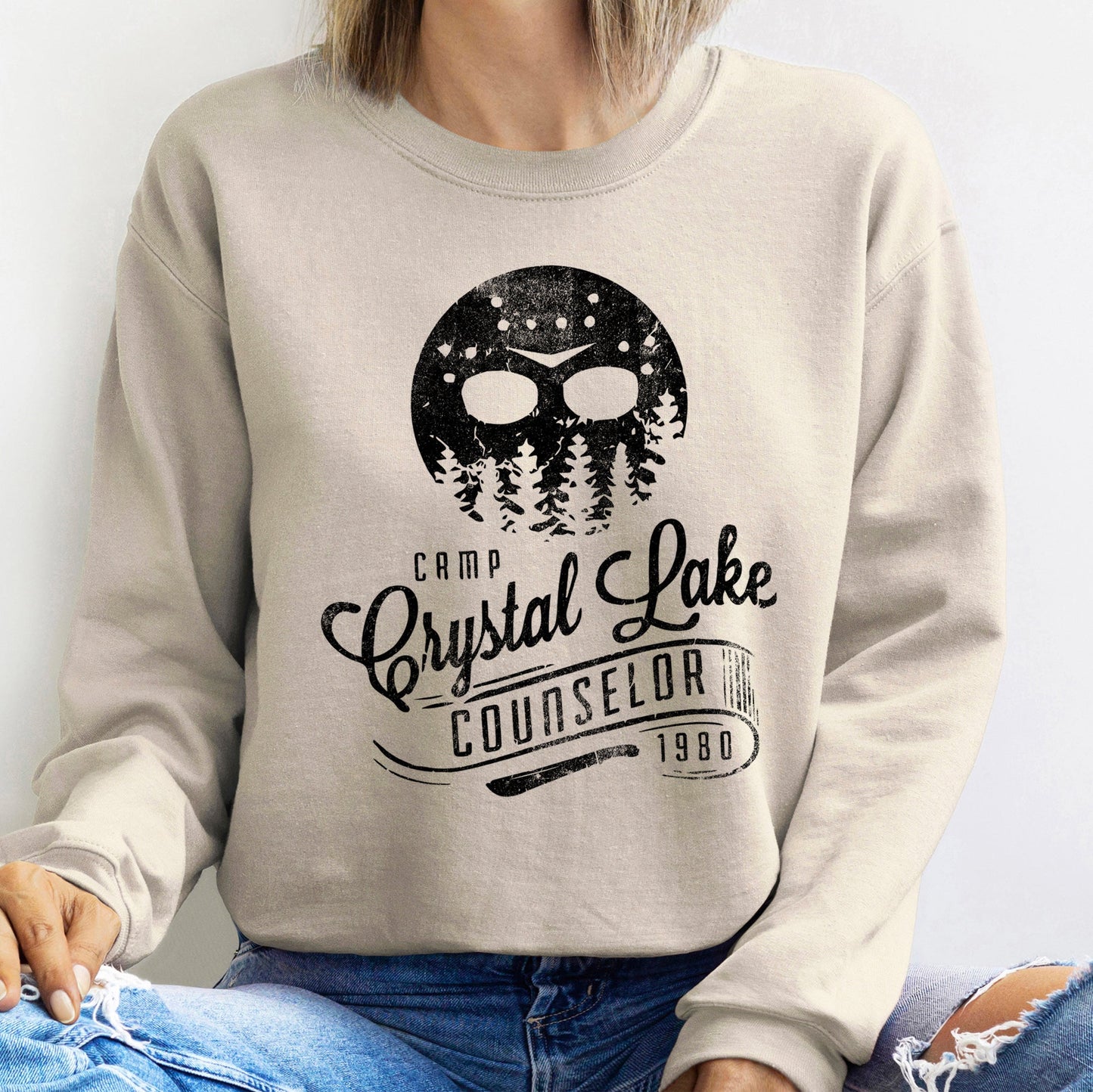 Crystal Lake Halloween Sweatshirt Cotton Polyester Blend