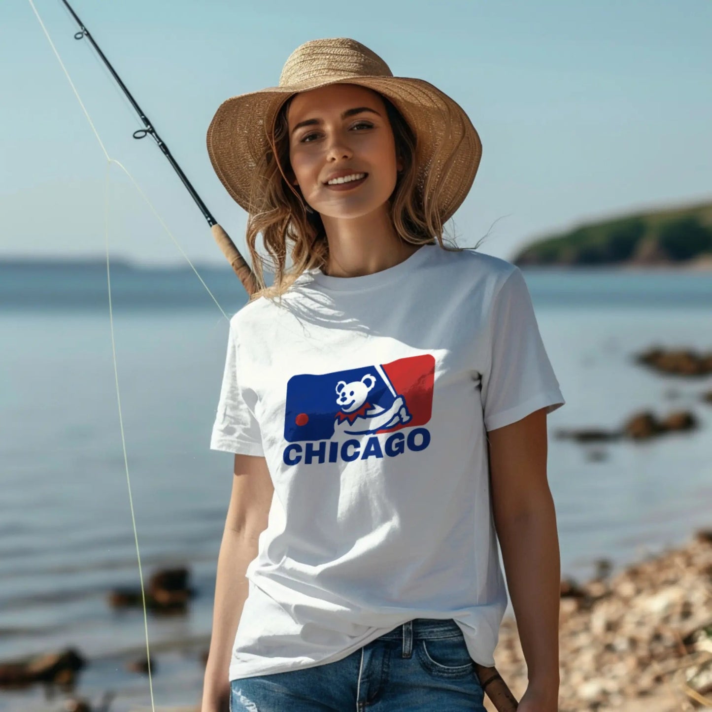 MLB Logo Dancing Bear Chicago Baseball T-Shirt The Ballpark Collection
