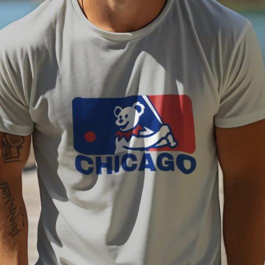 MLB Logo Dancing Bear Chicago Baseball T-Shirt The Ballpark Collection