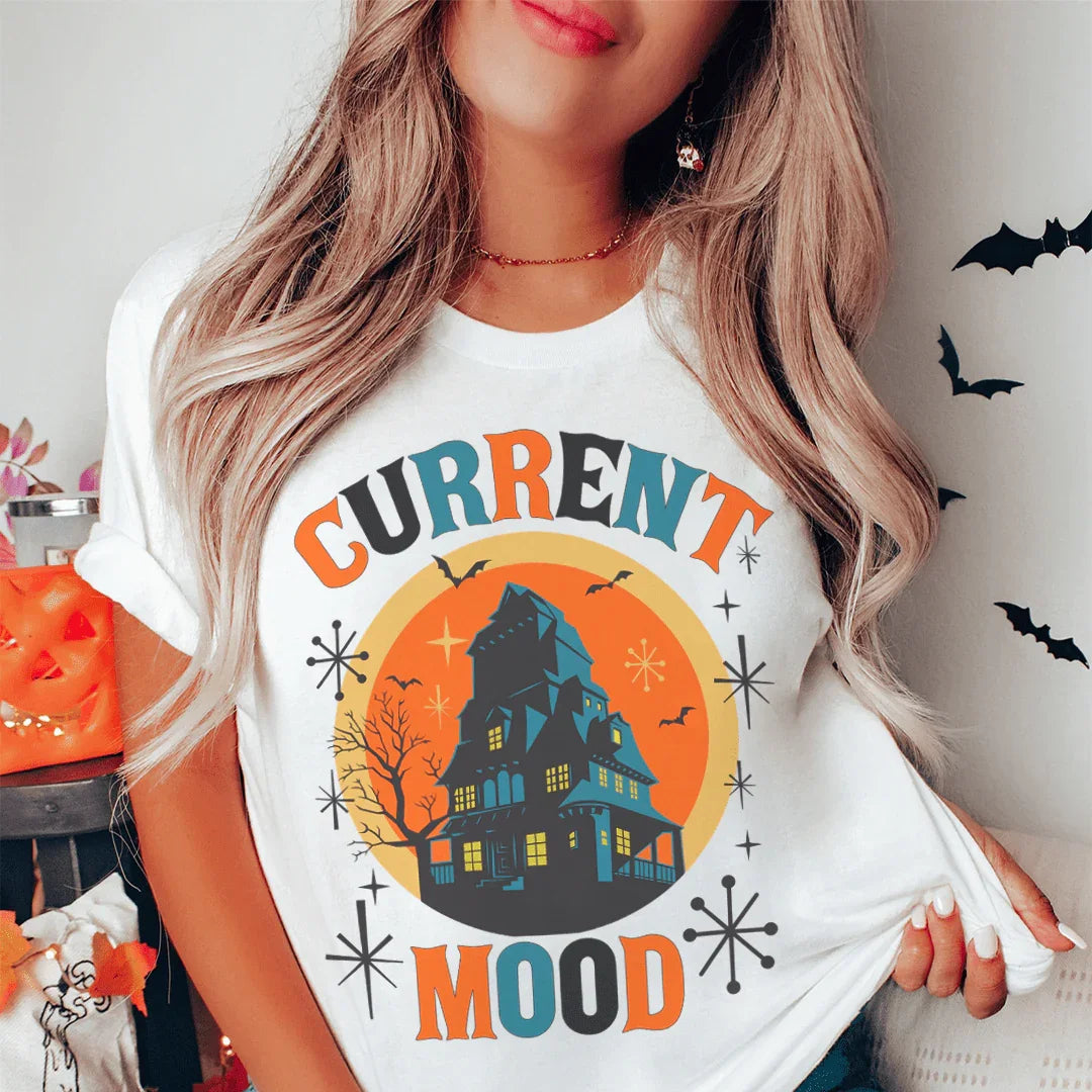Current Mood Halloween Soft Ring-Spun Cotton Tee Peachy Sunday