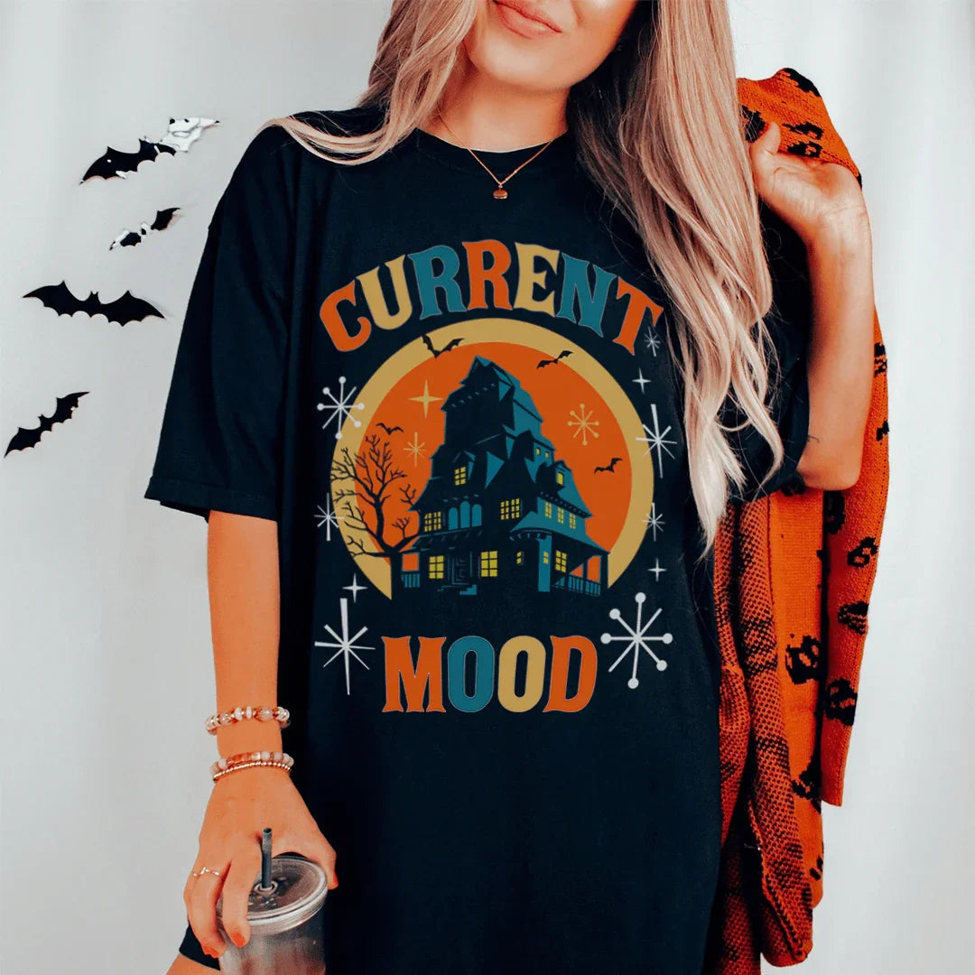 Current Mood Halloween Soft Ring-Spun Cotton Tee Peachy Sunday