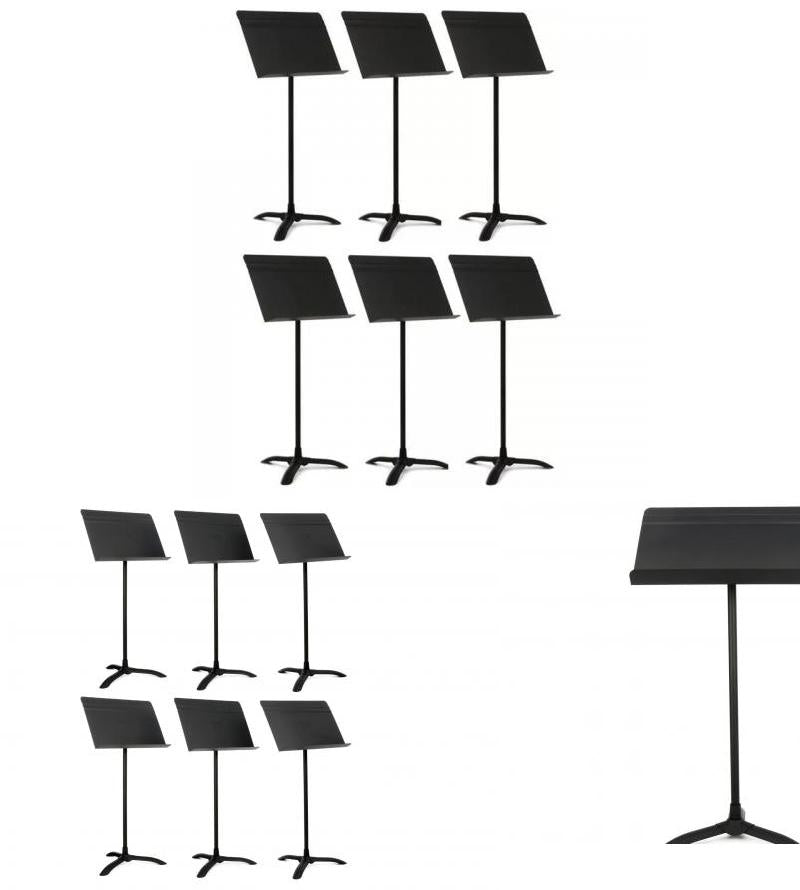 Manhasset Adjustable Music Stand 6-pack Symphony Model 48 Black