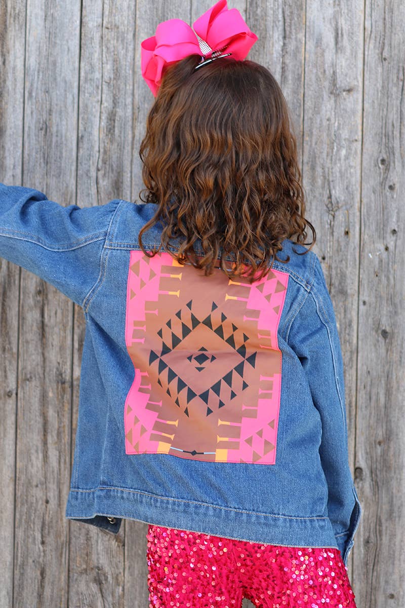 Denim Jacket Aztec Pocket Jacket Country Chic Baby Co