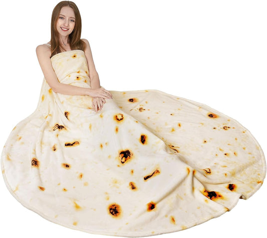 Burritos Double Sided 71IN Tortilla Blanket Adult Size RAINBEAN
