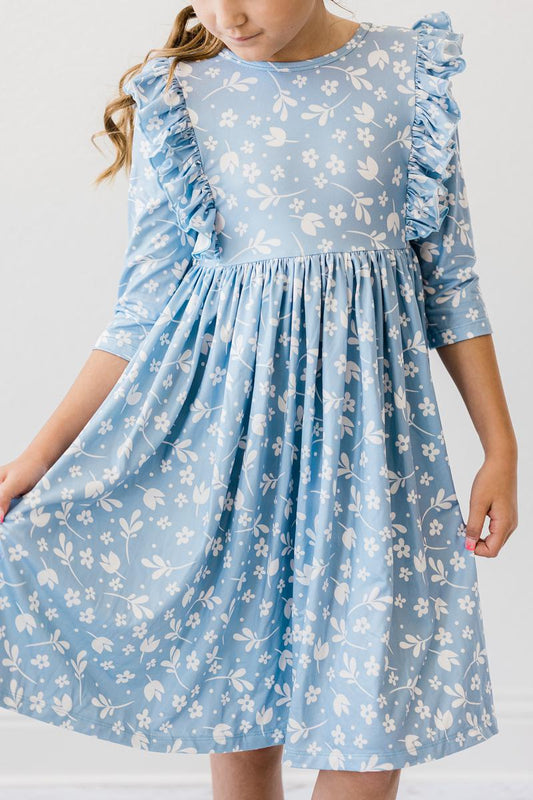 Bluebell 3/4 Sleeve Ruffle Twirl Dress Mila & Rose