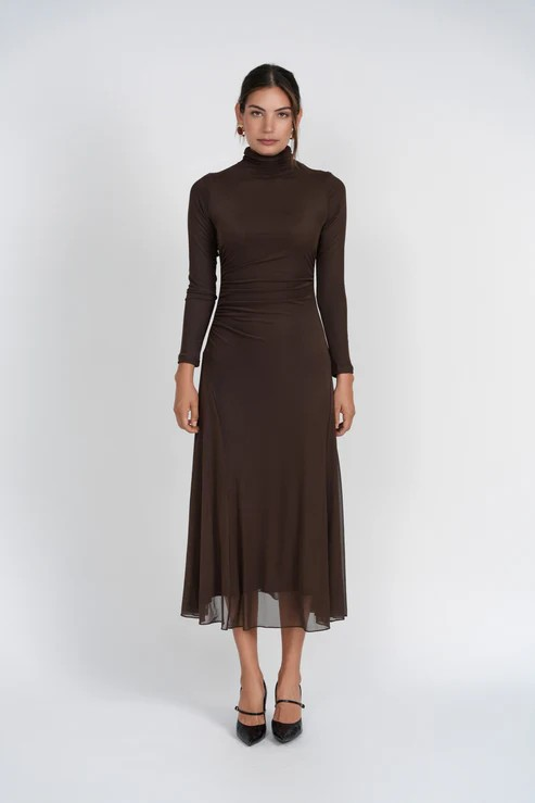 Stretch Mesh Maxi Dress Delilah Dress