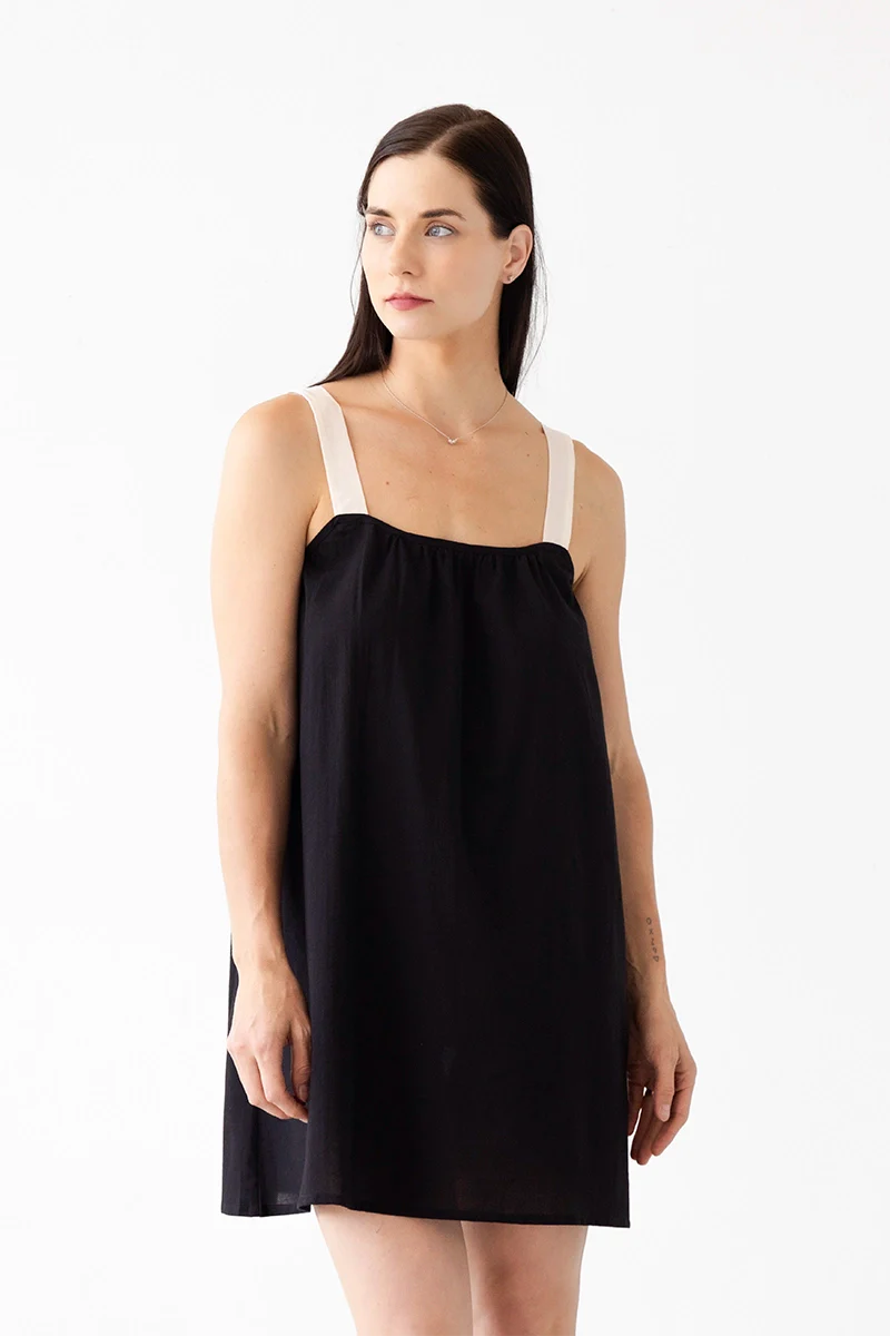 Daisy Cotton Strap Babydoll Dress