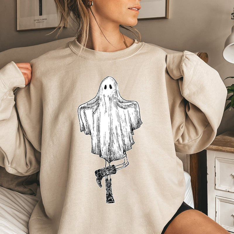 Dancing Ghost Halloween Cozy Sweatshirt Gildan