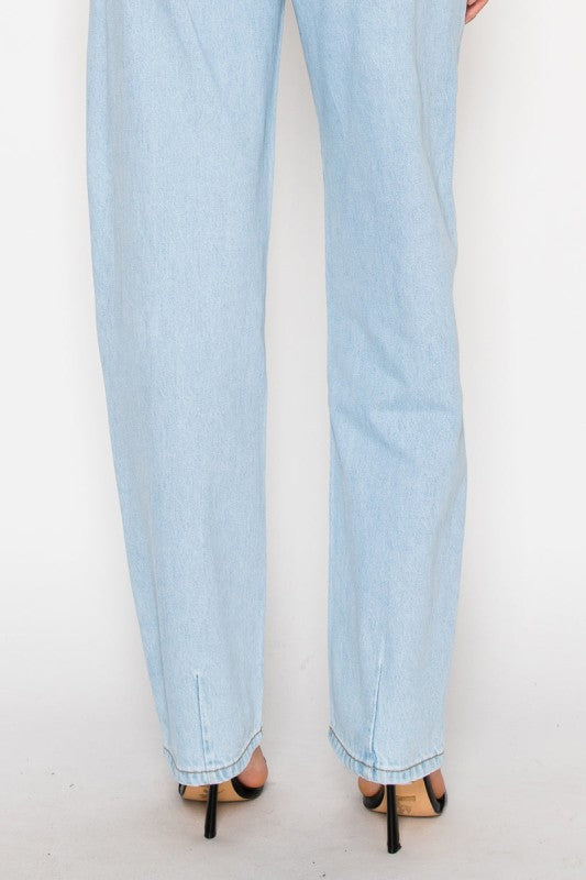 Tapered Baggy Mid-Rise Unisex Jeans DAT1001BGL