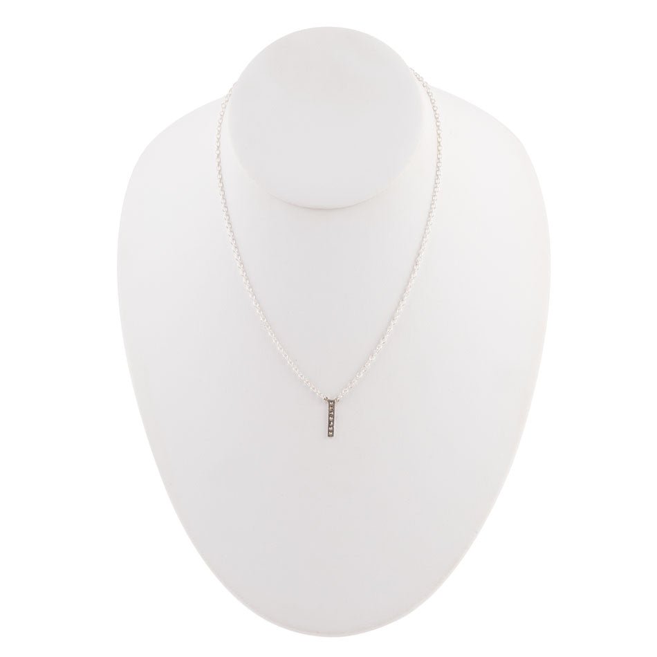 Delicate Bar Sterling Silver Necklace Bar Pendant Jewelry