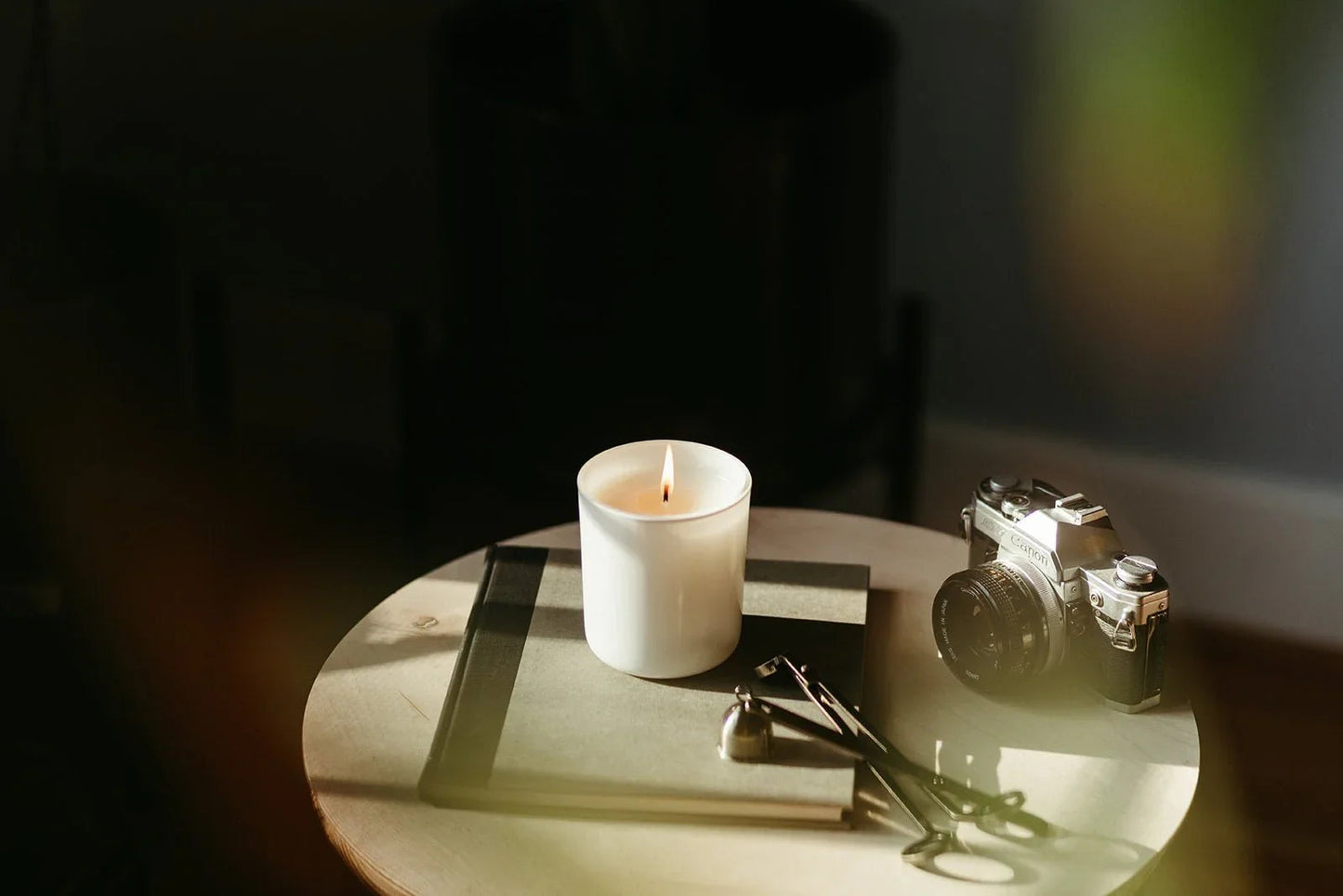 Denali Teak Leather Cedarwood Palo Santo Candle The Roosevelts Candle Co.