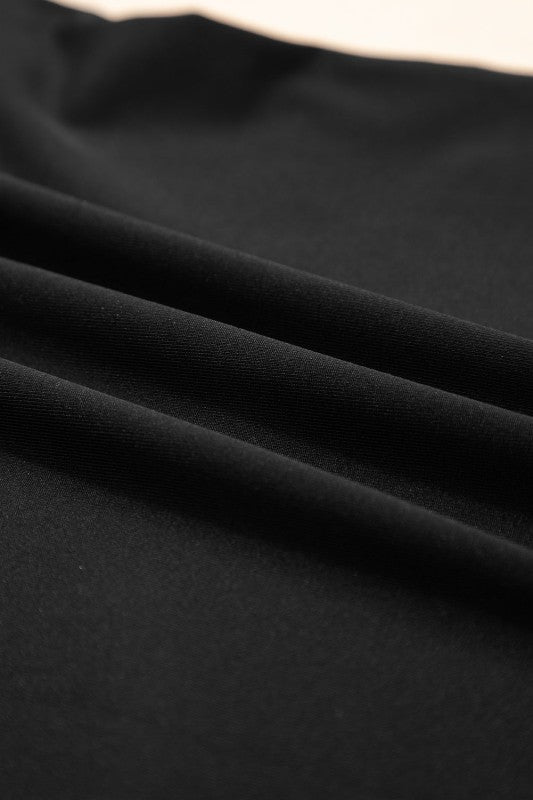 Solid Boat Neck Long Sleeve Top