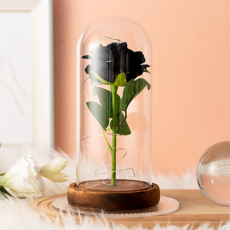 Flannelette Rose Lamp Glass Cover Immortal Flower Decorative Light