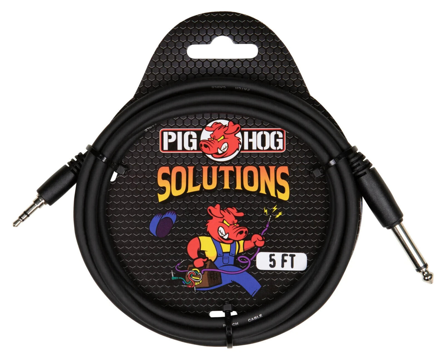 5FT 3.5MM TRS to 1/4 Inch Mono Cable Pig Hog PX-35T4M05 Solutions