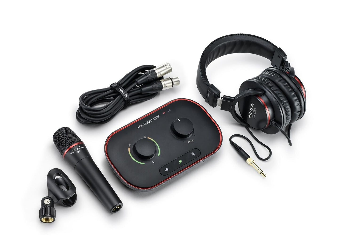 Focusrite Vocaster One Studio USB-C Podcasting Audio Interface Bundle