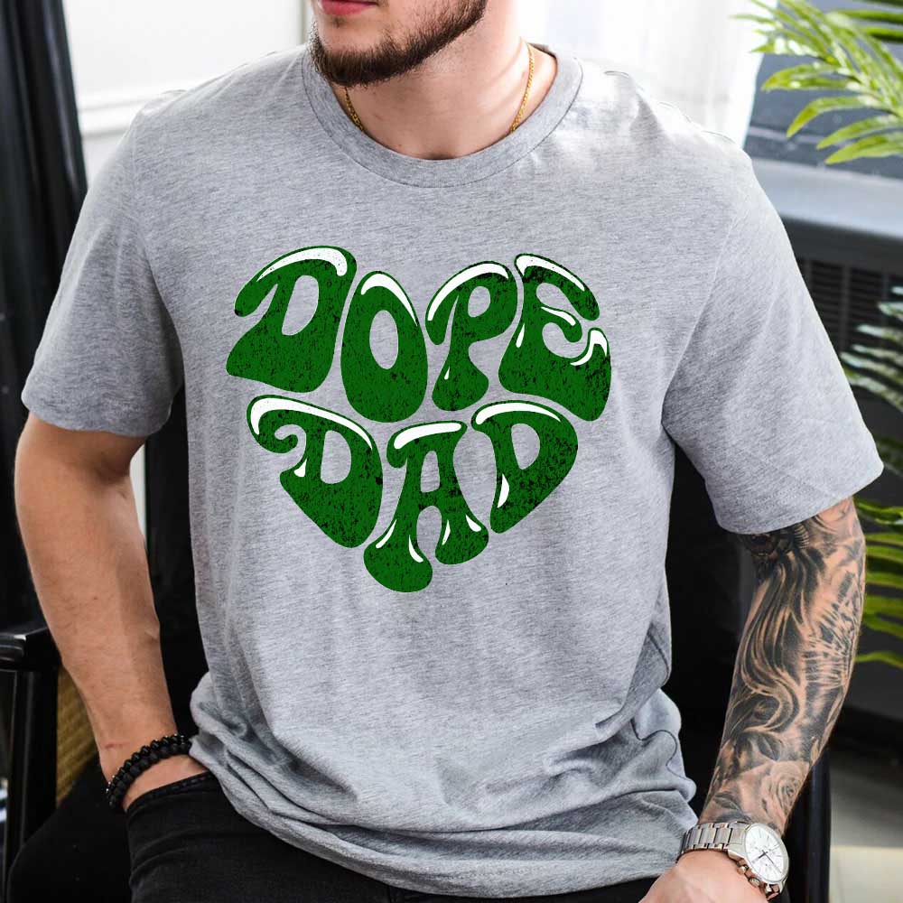 Dope Dad Retro Graphic T-Shirt Cool Father's Day Gift