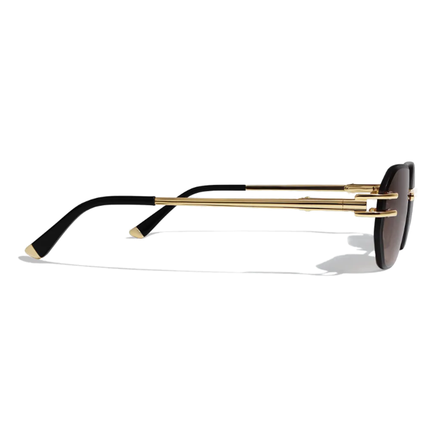 Dore Rimless Rectangle Metal Frameless Sunglasses