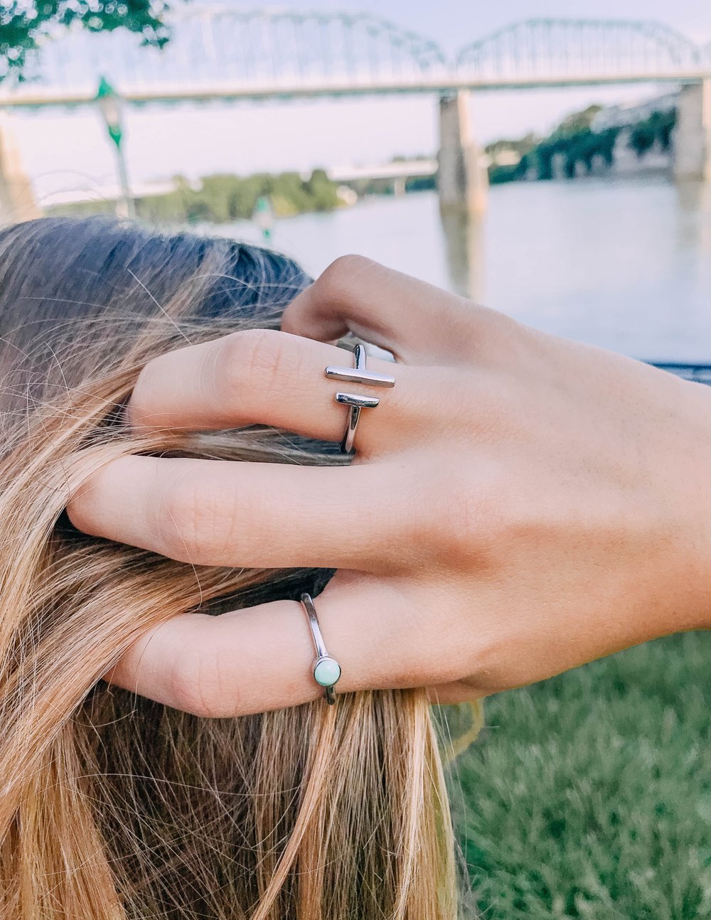 Double Bar Ring Delicate Linear Design Elevated Faith
