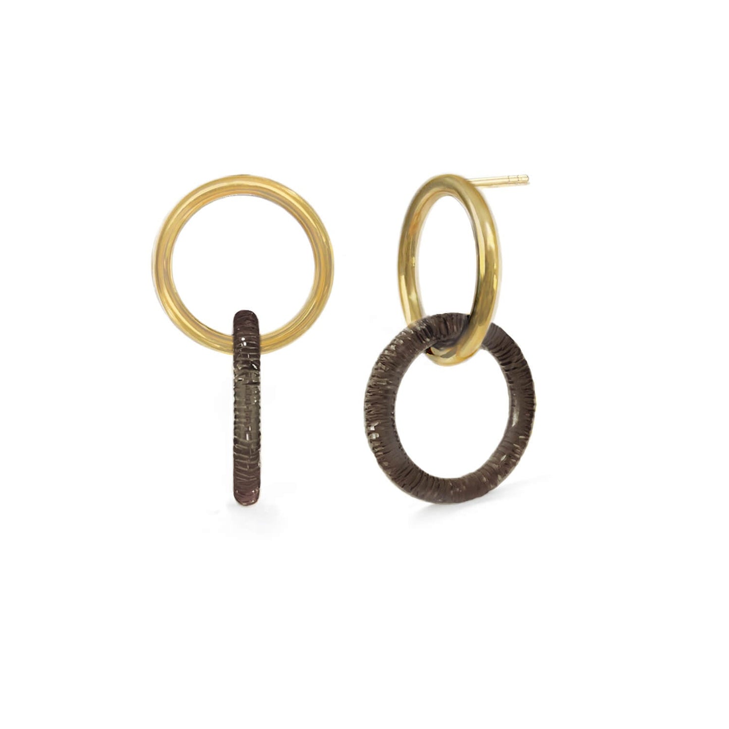 Double Drop Lucite Gold Plated Earrings