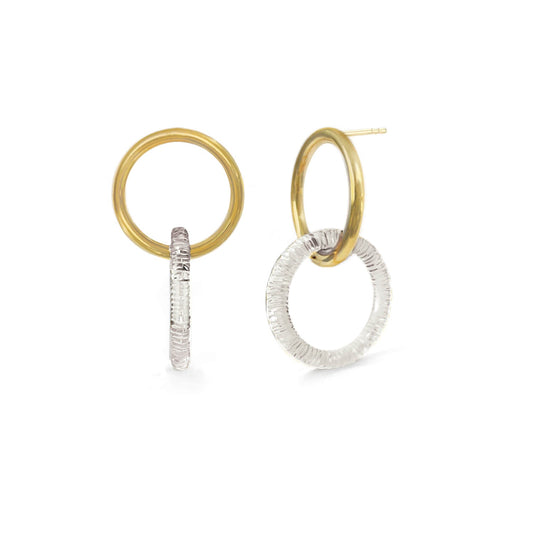 Double Drop Lucite Gold Plated Earrings