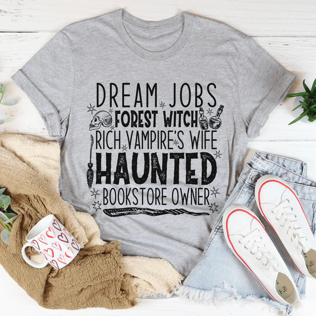 Dream Jobs Halloween Tee Soft Lightweight T-Shirt Peachy Sunday