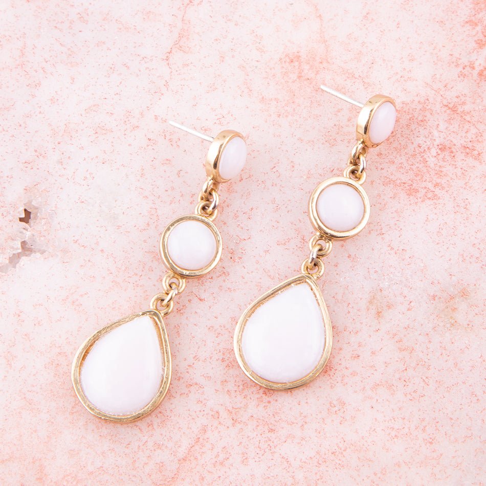 Drops of Pink Opal Earrings 2" Sterling Silver Posts Barse Jewelry