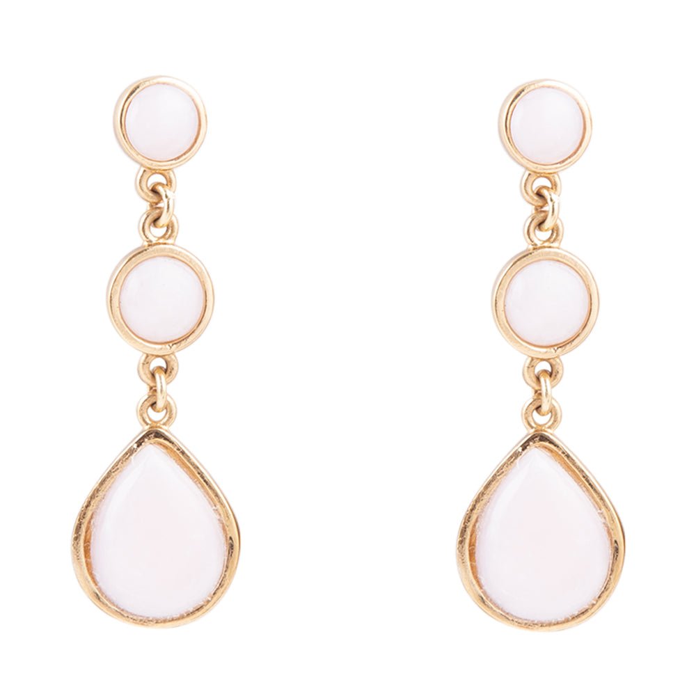 Drops of Pink Opal Earrings 2" Sterling Silver Posts Barse Jewelry