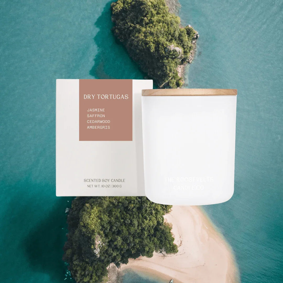 Dry Tortugas Scented Candle Hand Poured The Roosevelts Candle Co.