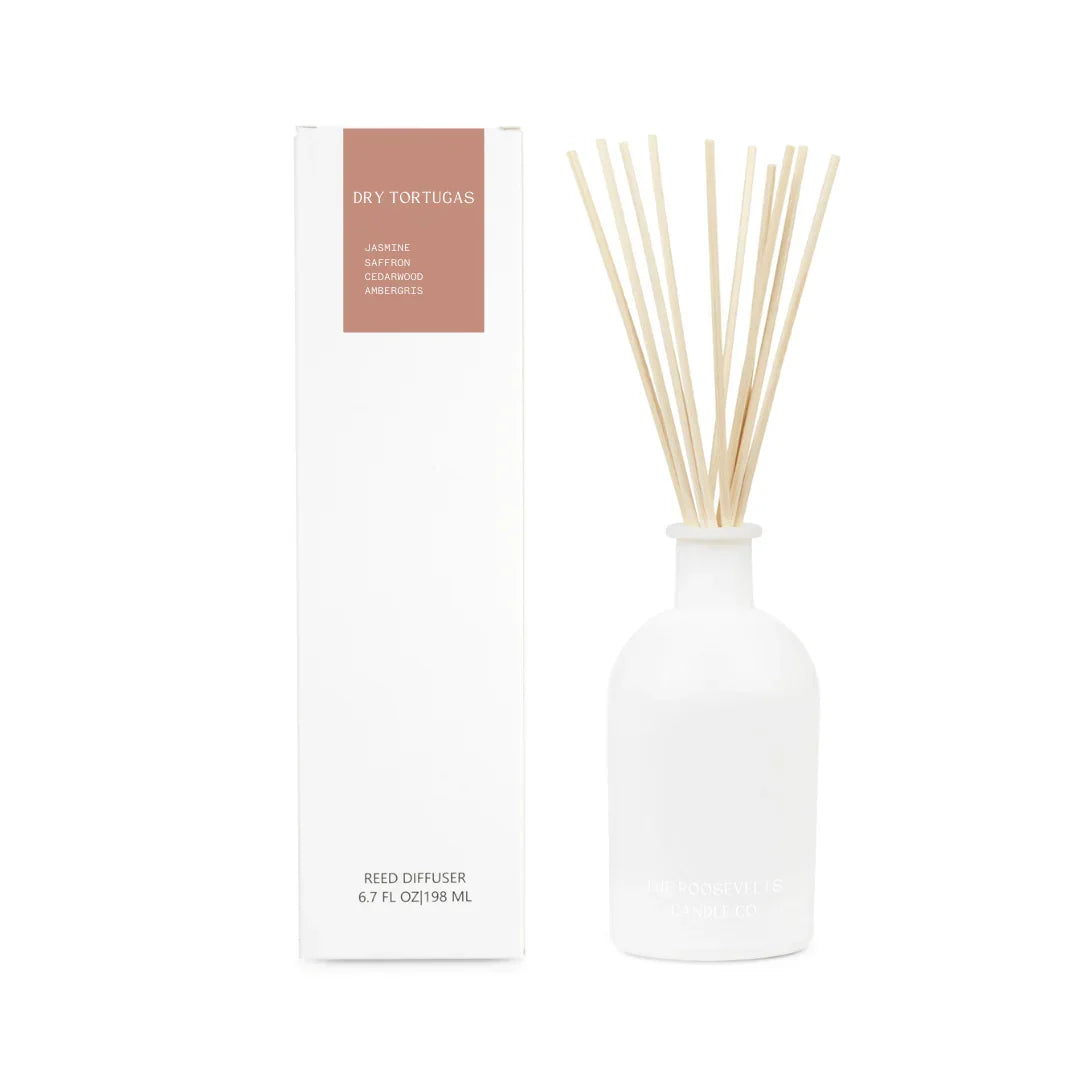 Dry Tortugas Reed Diffuser Ocean-Inspired Scented Reed Diffuser The Roosevelts Candle Co.