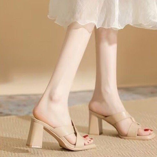 Open-Toe Chunky Heel Sandals Bold Chunky Heel Sandals