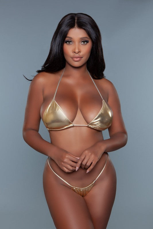 Nova Metallic Finish Bikini Swimwear
