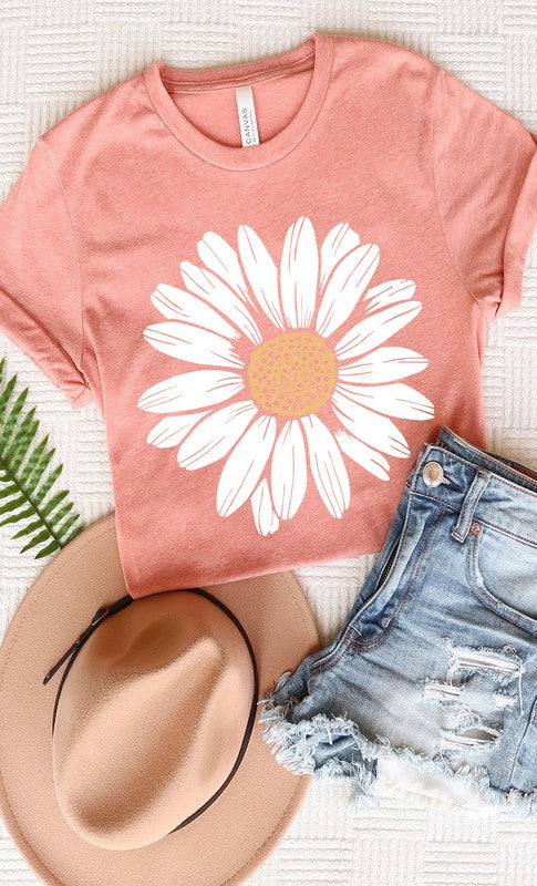 Daisy Graphic Cotton Blend T-Shirt