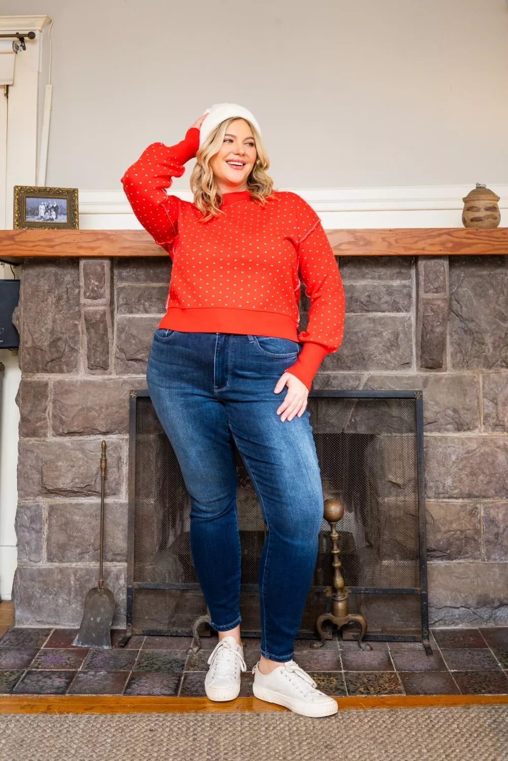 Washed Thermal Skinny Jeans Plus Size Full Size Judy Blue