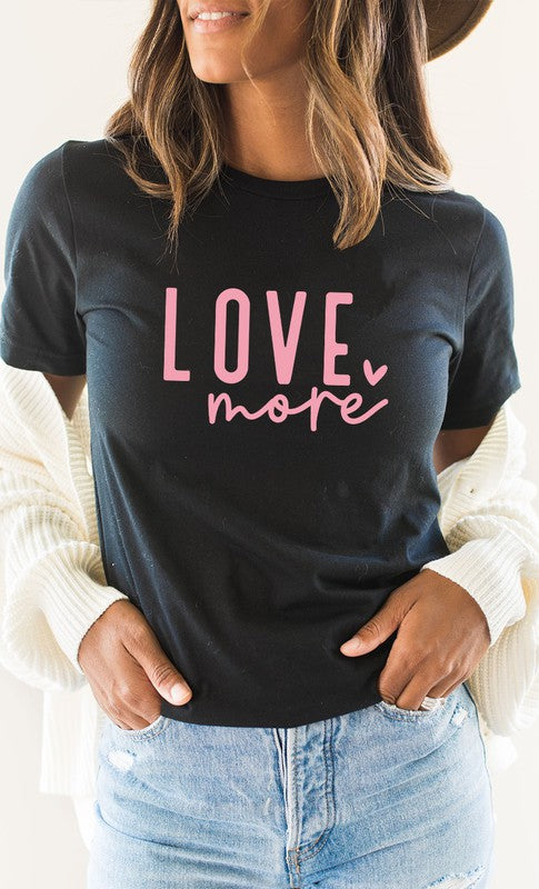 Love More Heart Graphic Tee