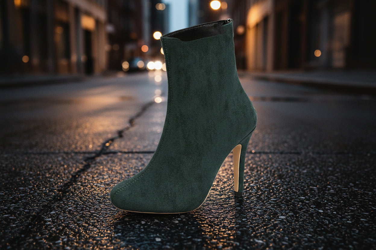 Suede High Heel Figure-Flattering Ankle Boots Women’s Stylish Stepique