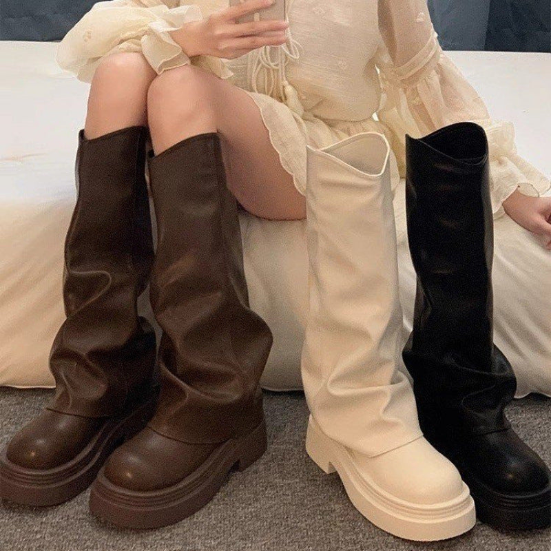 Women’s Platform Autumn/Winter Dress Boots British Style