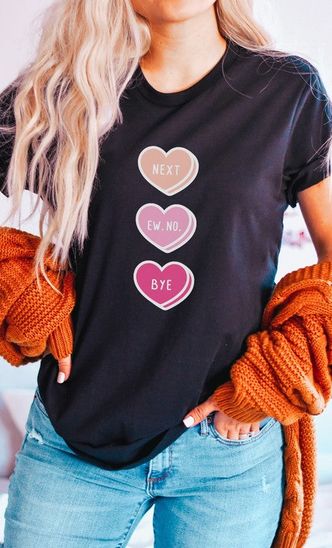 Next Ew No Bye Candy Heart Graphic Tee