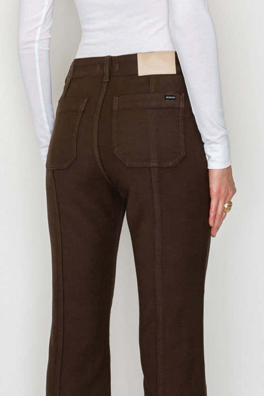 Tummy Control High Rise Bootcut Jeans Brown Wash AT2114BTBR
