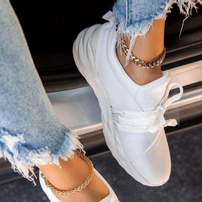 Laced Lightweight Breathable Women’s Summer Sneakers Casual Shoes