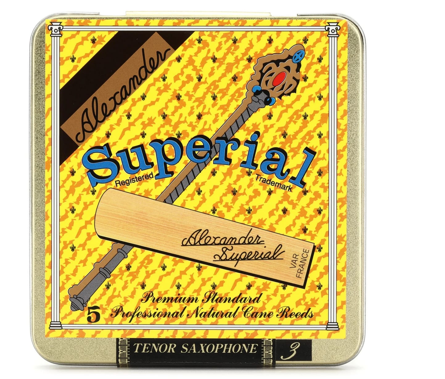 Alexander Reeds Superial 3.0 Strength Tenor Saxophone Reeds 5-pack