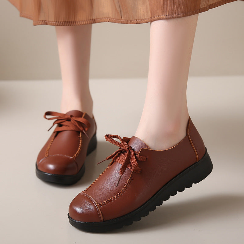 Women’s Black Flat Soft Sole Anti-Slip Work Shoes