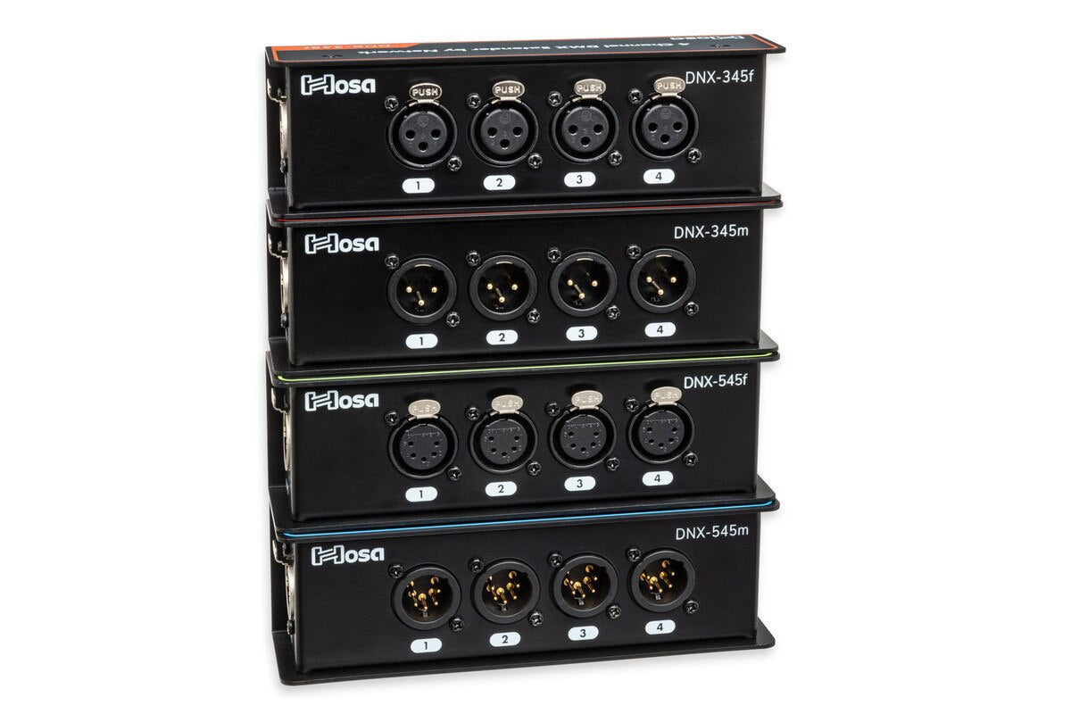 Hosa DNX-345F 4 Channel DMX AES Analog Audio Extender