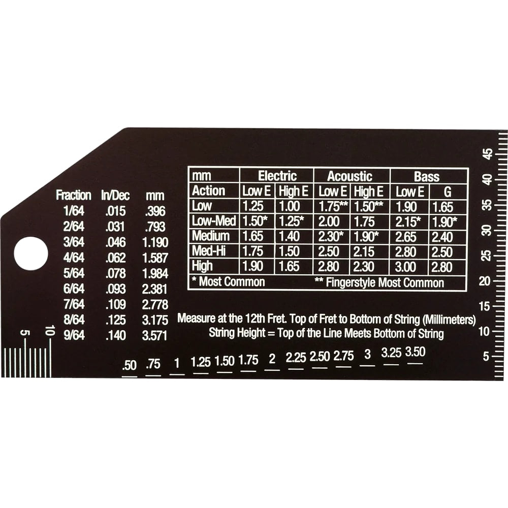 Precision Guitar String Action Gauge Stainless Steel Gauge Music Nomad MN602