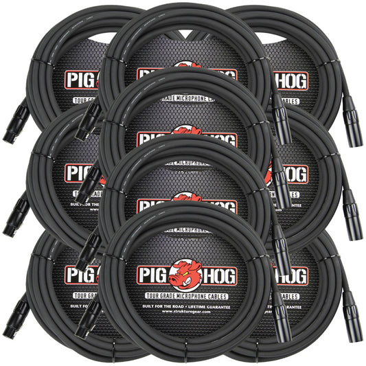 Pig Hog PHM30 High Performance 8mm Microphone Cable 30 Foot 10 Pack