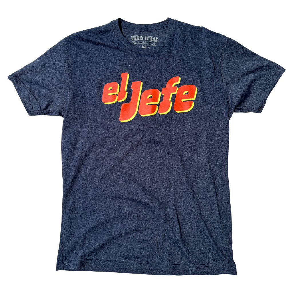 El Jefe Midnight Navy T-Shirt Unisex Crew Cut by Paris Texas Apparel Co